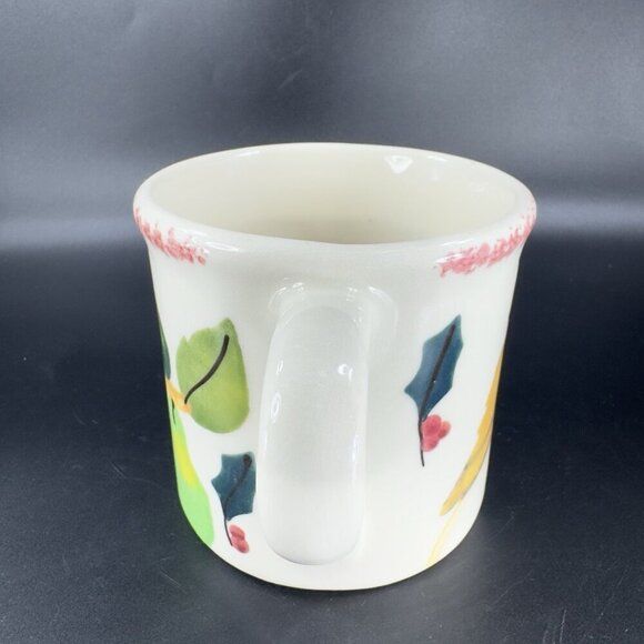 Hartstone Dove Partridge Pear Holly Bird Coffee Mug Cup Stoneware Vintage Mug - Picture 10 of 12